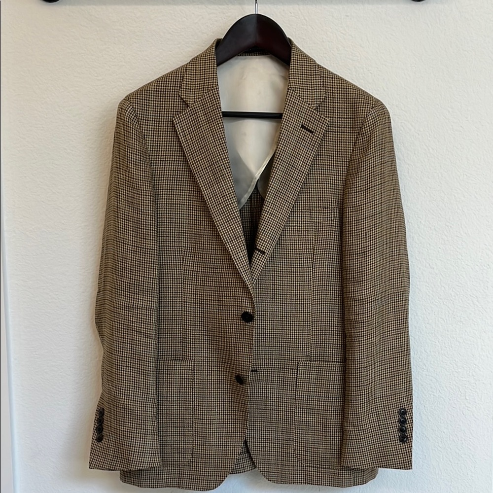 Todd Snyder Brown Sport Coat with Classic Glen Plaid